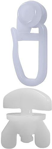 Raum² 100 Gardinenröllchen 8mm mit 10 Feststeller, für Innenlauf Schienen (110 Stück)