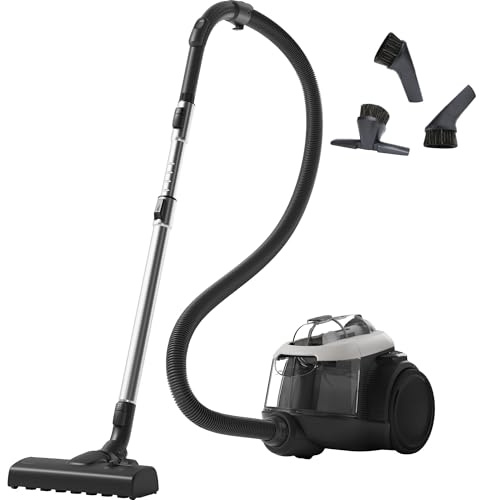 AEG CLEAN 6000 Staubsauger Beutellos, Starke Zyklontechnologie 700 W, AllFloor Bodendüse, 6-stufige Filtration - hygienisch saubere Luft, 1,6 l Staubbehälter, 12 m Aktionsradius, 73 dB, Weiß, AL61C2SW
