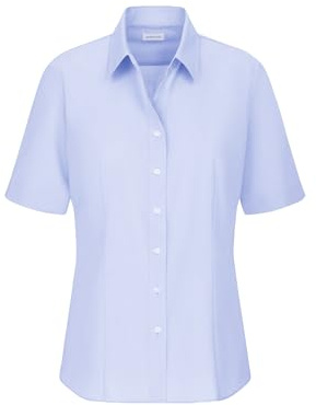 Seidensticker dam Skjortblus Kortärmad Modern Fit Uni Strykfri skjortblus