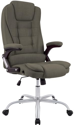 CLP Sedia Ufficio Ergonomica Thor, Girevole con Schienale Inclinabile, Design Moderno, Regolabile in Altezza 49-59 cm, Carico max 150 kg, Colore:tortora