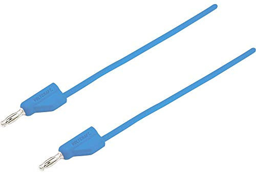 VOLTCRAFT MSB-300 Messleitung Lamellenstecker 4 mm Lamellenstecker 4 mm 1.50 m Blau 1 St.