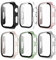 6er Pack Hard PC Schutzhülle für Apple Watch Serises 9 (2023) Series 8 Series 7 41mm, iWatch Hülle Mit Glas Displayschutz, schutzfolie gehärtetem Glas Gesamtblasenfreie Abdeckung für iWatch-Zubehör