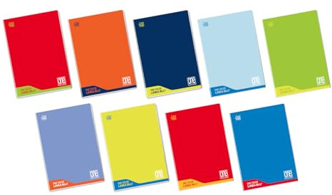 Blasetti - 6 Maxi quaderni DIDATTICI One Color. Carta da 100gr, 72 facciate + risguardo, Jolly Page, ideali per disgrafia, pacco contenente colori assortititi - Quadretti 10+