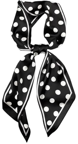 Hioyiwse Head Scarf Hair Neck Scarves For Women Purse Bag Scarfs For Handbags Silky Long Thin Satin Headscarf Fashion Lightweight 59 * 5.9inch B5
