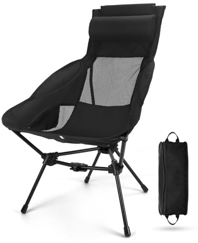 Diealles Shine Chaise de Camping Pliable, Ultra Légère Chaise de Plage avec Sac de Transport, Longue Chaises de Pêche Pliante pour Randonnée Barbecue et Plage