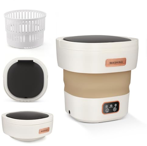 Lavatrice portatile, 15 l, mini lavatrice con cestello di centrifuga, piccola lavatrice con 3 modalità di pulizia per biancheria intima, vestiti per bambini, calze