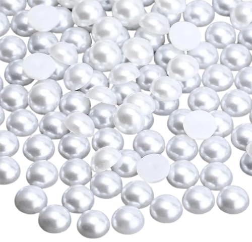Cozylkx 1000 Perlas Acrílicas Planas De 3 Mm, Perlas De Imitación Semiredondas para Decorar Ropa, Zapatos, Uñas Y Manualidades