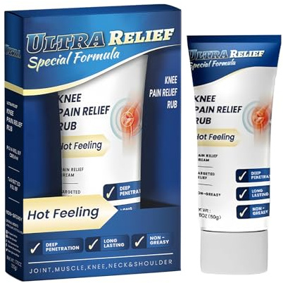 Crema per Ginocchia Doloranti | 50g Unguento Riscaldante Per Massaggio - Crema Topica Dolore con Sensazione Calda - Per Uomini Donne Adulti Anziani Collo Spalla Schiena Mano Piede Articolazioni Allevi