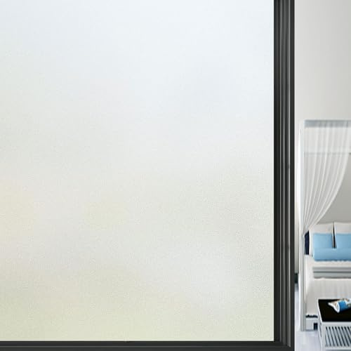 Pellicola di Sicurezza Pellicola Della Protezione di Vetro 40 x 155 cm Satinata Autoadesiva No Colla Anti UV per Casa Ufficio Bagno, Opaco puro