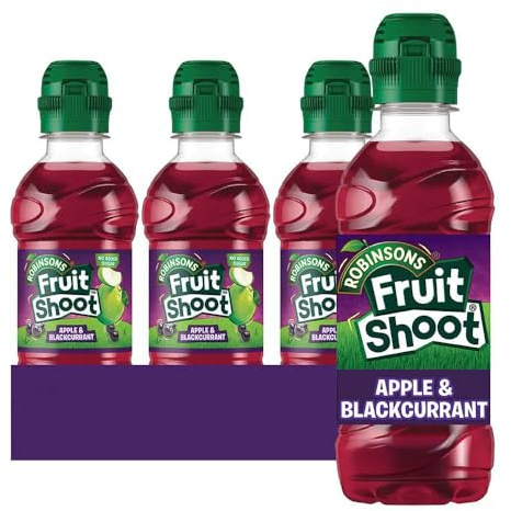 Fruit Shoot Fruit Juice, No Added Sugar, Apple & Blackcurrant, 275 ml, Pack of 24
