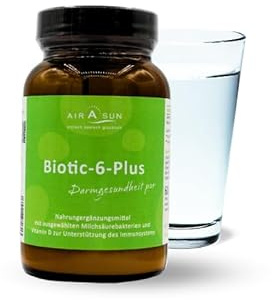 Biotic-6-Plus mit 6 aktiven Kulturen an Milchsäurebakterien und Vitamin D zur Unterstützung des Immunsystems - für Vegetarier und Veganer geeignet - 60 g Pulver