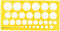 Rumold Kreisschablone/2810 270x130x2 mm orange transparent Kunststoff
