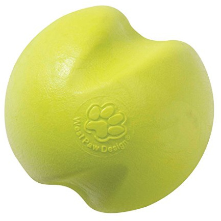 WEST PAW Zogoflex Jive Ball Dog Chew Toy – Bouncing Toys for Dogs, Fetch, Catch, Chewing, Play – Floatable, Recyclable Balls – Latex-Free, Non-Toxic, Dishwasher Safe Dog Toy, Large 3.25, Granny Smith