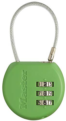 Master Lock 4671EURDCOL Cadenas à Combinaison TSA, Couleur Aléatoire, 8,9 x 4,2 x 1,9 cm