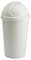 Whitefurze 50Lt Cream Plastic Flip Top Bullet Bin Waste Paper Rubbish Kitchen Office Bin