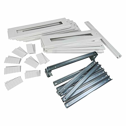 IDE S192P150 Kit de couvercles en plastique pour armoires de surface 65SUP144-192PO-PT, 192 capacité modulaire, blanc signaux
