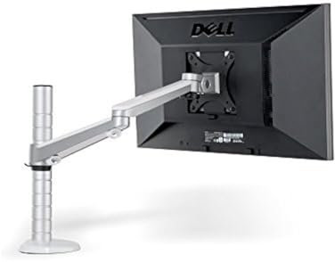 Thingy Club Universal Computer-Monitorständer/Tischhalterung aus Aluminium, verstellbar, mit Schwenkarm für Monitore bis 27-Zoll, Silber