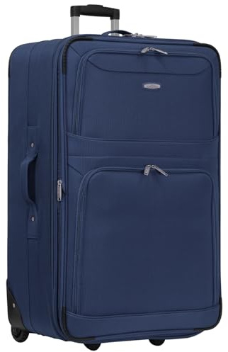 ARIANA® Extra Large Suitcase Lightweight Luggage Trolley Expandable Travel Bag- RT42 (Navy-Blue, 32 XLarge)