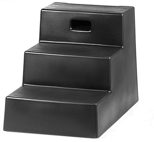 EXCELLENT Suministros Para El Caballo Peldaño De Montaje, Tres Peldaños Negro