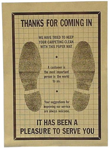 John Dow Industries PFM-500 Paper Disposable Floor Mat (Roll/500)