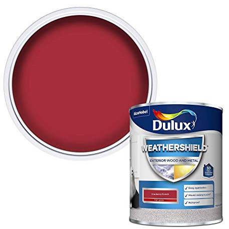 Dulux Weather Shield Exterior High Gloss Paint, 750 ml - Cranberry Crunch
