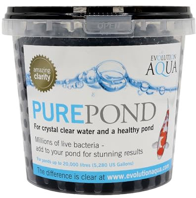 Evolution Aqua Pure Pond – Beneficial Bacteria for Ponds | Pond Bacteria Treatment & Healthy Water Maintenance for clear pond | Aids biological filtration and Fish Safe Pond Equaliser | 1000ml