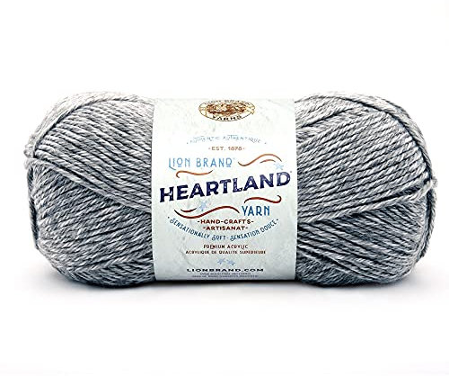 Lion Brand Yarn Company 142 g 100 Percent Acrylic Heartland Yarn Ball, Mount Rainier, 136-150,10.89 x 10.89 x 22.95 cm
