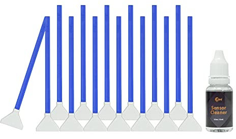 UES FFR24 Kit de Nettoyage pour capteur de caméra Plein Format Écouvillons de capteur 14 x 24 mm (sans poussière et emballés sous Vide) + nettoyant spécial pour capteur de 15 ML