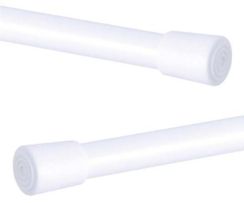 WHITE SPRING LOADED TENSION ROD 122-183cm (48-72) - Curtains At Home