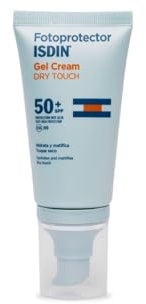 ISDIN Fotoprotección Gel Cream Dry Touch SPF 50+, Protector Solar Facial en Gel Crema con Toque Seco y Efecto Mate que Hidrata el Rostro, 50 ml