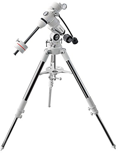 Bresser Messier EXOS-1 EQ Teleskop Montierung mit bis zu 7 Kilogramm Tragfähigkeit und stabilem Aluminium Dreibeinstativ