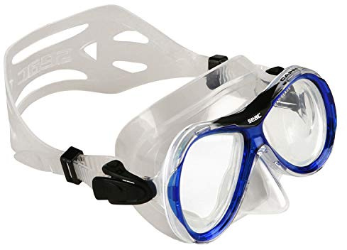Seac Capri, Silicone Diving Mask, Ideal for Snorkelling, transparent/blue, narrow