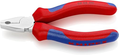 Knipex Mini Combination Pliers chrome-plated, with multi-component grips 110 mm 08 05 110