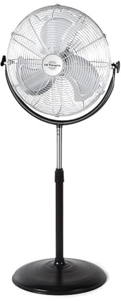 Orbegozo PWS 1950 - Ventilatore industriale a piantana, 3 velocità, pale in metallo, maniglia per il trasporto, 155 W, nero e argento