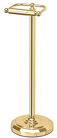 Gatco 1436 22 H Freestanding Toilet Paper Holder, Brass