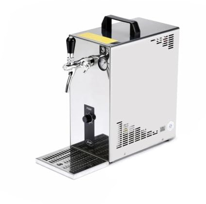ich-zapfe.de Spillatori per Birra, PYGMY 30 / K Profi, spillatrice Birra/Raffreddamento a Secco con Pompa a Membrana e Riduttore di Pressione Integrata, 1 Tubo, 40 L/h, Corpo in Acciaio Inossidabile
