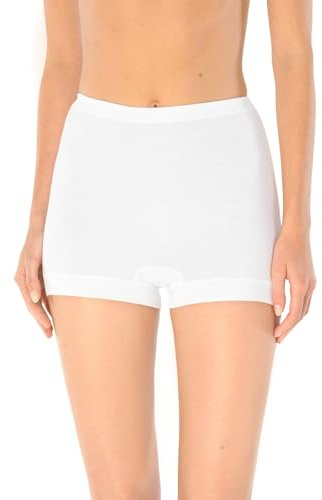 Schiesser Feinripp 000040, Set 2 Pezzi Panty Donna, Bianco (Weiß (100-Weiss)), L