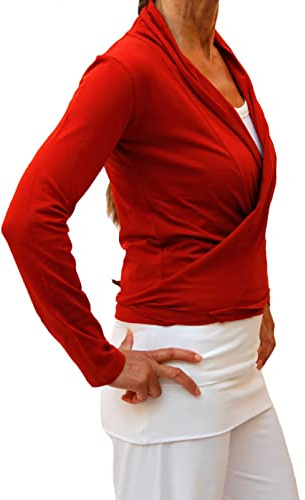 ESPARTO Wickelshirt Dhaara i bio-bomull Sunset-rot XX-L