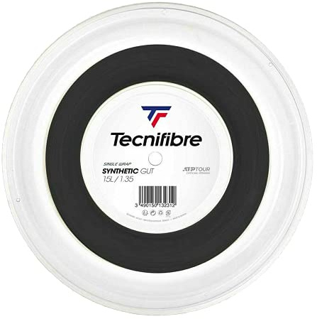 Tecnifibre - Tennis string - Reel 200M - SYNTHETIC GUT 1.35, Black