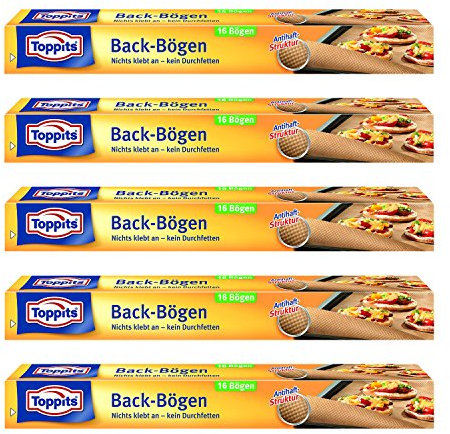 Toppits 5 x Backpapier 16 Blatt (42 x 38cm)