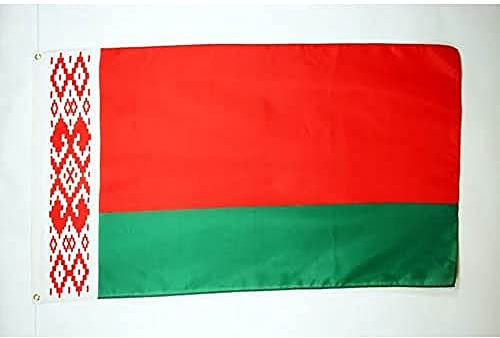 AZ FLAG - Drapeau Biélorussie - 90x60 cm - Drapeau Biélorusse - Bélarus 100% Polyester Avec Oeillets Métalliques Intégrés - Pavillon 50 g