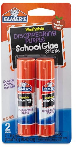 Glue Stick 2pk 6G Disap PURPL