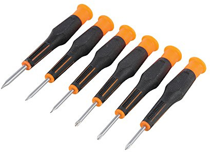 Silverline 633684 Precision Screwdriver Set Phillips and Slotted 105 mm - Pack of 6