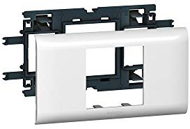 Legrand 010952 DLP Monobloc Mosaic Support pour Goulotte avec Couvercle, 65mm, 2 Modules