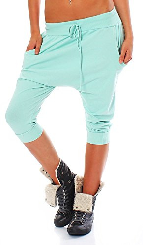 Malito Breve Baggy Pantaloni Harem Pantaloni alla Zuava Estate Yoga 20026 Donna Taglia Unica (Turchese)