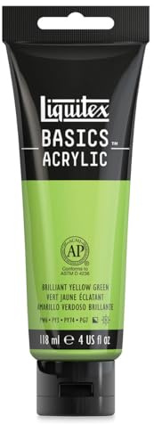 Liquitex Basics Acrylic, 118 ml Tube - Yellow Gree Brilliant