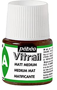 Pebeo 45 ml Vitrail Matt Medium Målat Glas Effekt Glasfärg, Transparent