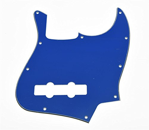 KAISH Battipenna per basso Jazz J Bass a 4 corde, stile USA/Messico, blu a 3 strati