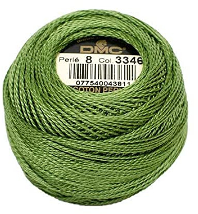 DMC 116 8-3346 Pearl Cotton Thread Balls, Hunter Green, Size 8