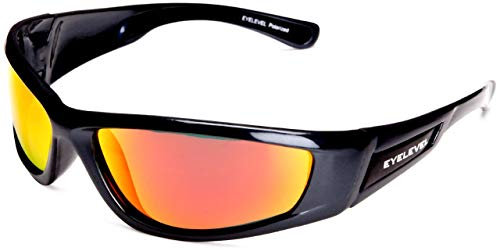 Eyelevel Predator Polarised Sports Wrap Sunglasses for Men - Red Men’s Wraparound Sunglasses - With UV400 Protection & CAT3 Lens